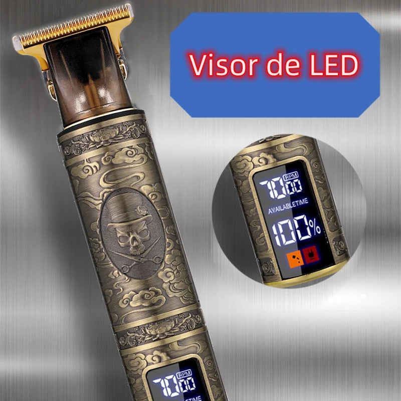 Cortador e Aparador de Cabelo/Barba visor de LED ultra preciso - lojas atacadito 